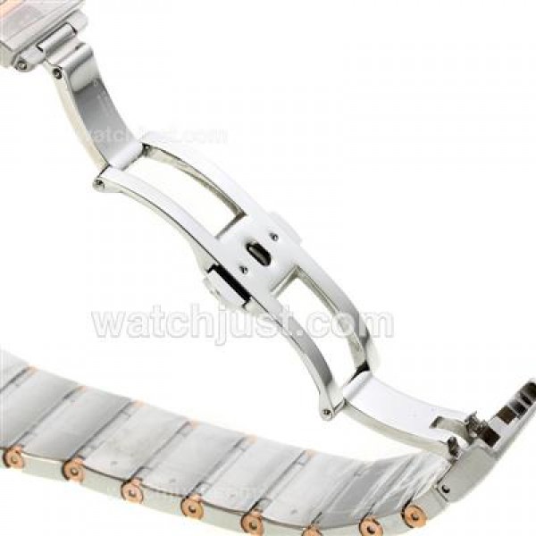 Omega Constellation Automatic Two Tone Diamond Markers with Black Dial-18K Plated Gold Movement
