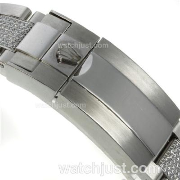 Rolex Stainless Steel Strap with Diamonds for GMT Swiss Version