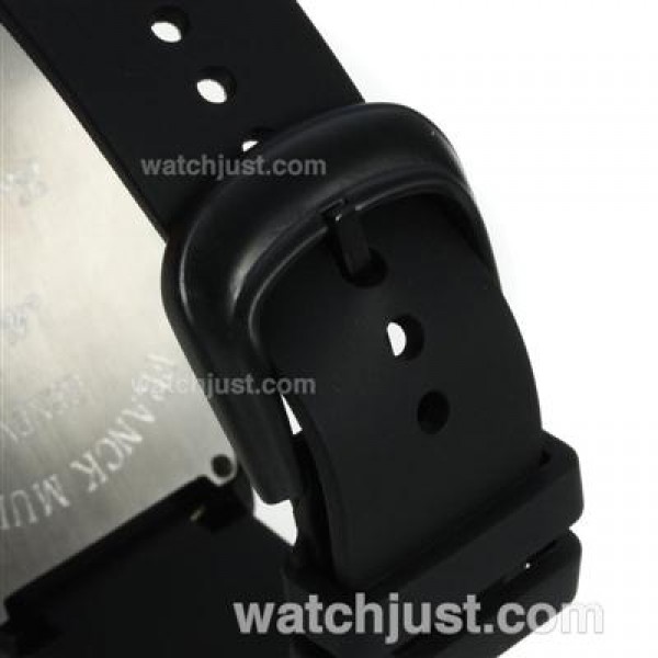 Franck Muller Casablanca Working Chronograph PVD Case with Black Dial-Rubber Strap