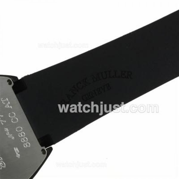 Franck Muller Casablanca Working Chronograph PVD Case with Black Dial-Rubber Strap