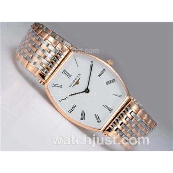 Longines La Grande Classique Swiss ETA Movement Two Tone with White Dial Couple Watch