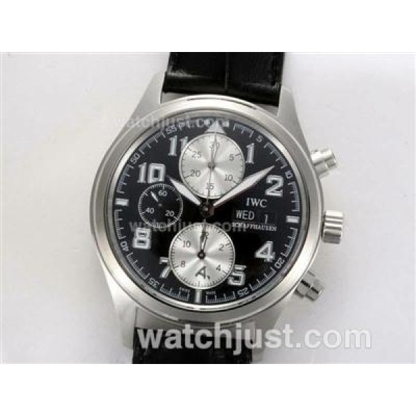 IWC Saint Exupery Chronograph Swiss Valjoux 7750 Movement with Black Dial Limited Edition