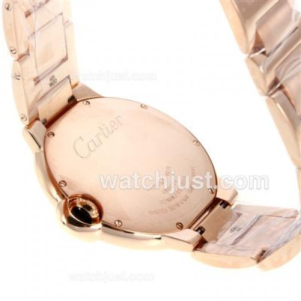 Cartier Ballon bleu de Cartier Full Rose Gold with White Dial-Sapphire Glass