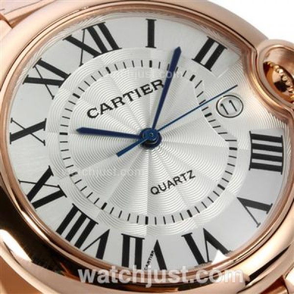 Cartier Ballon bleu de Cartier Full Rose Gold with White Dial-Sapphire Glass