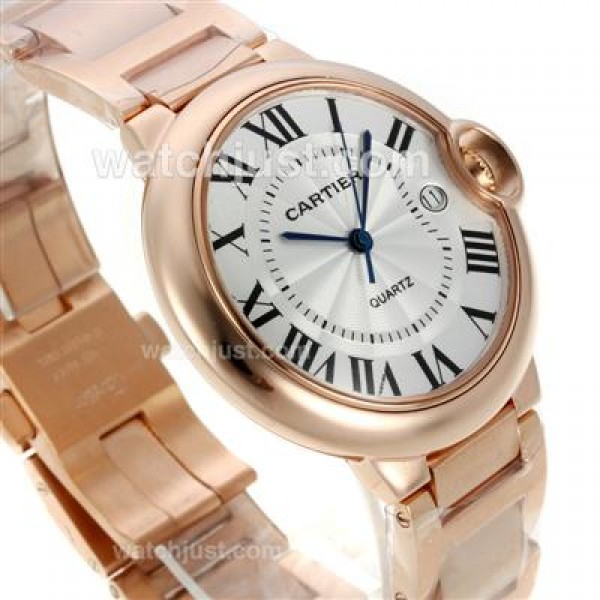 Cartier Ballon bleu de Cartier Full Rose Gold with White Dial-Sapphire Glass