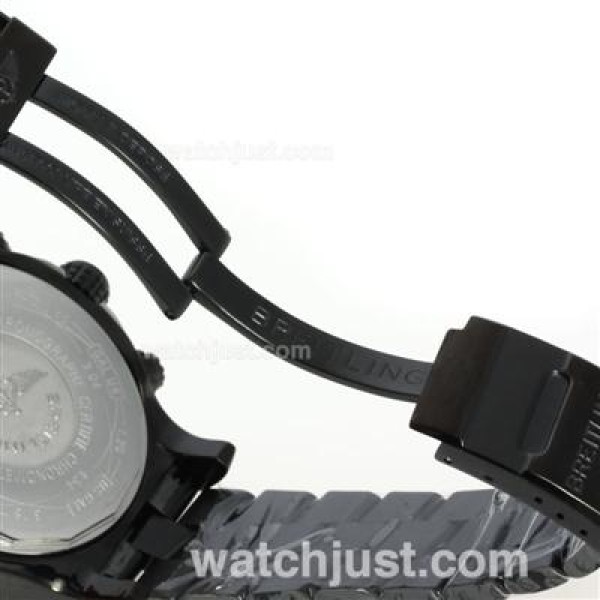 Breitling Chrono Avenger Working Chronograph Full PVD with Blue Dial
