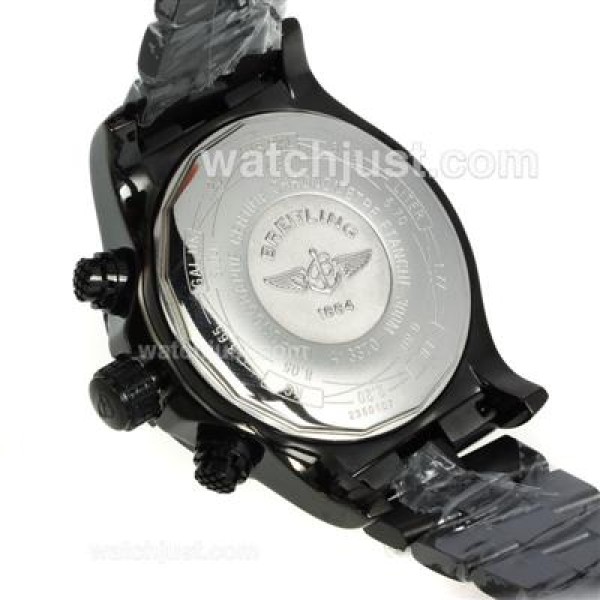 Breitling Chrono Avenger Working Chronograph Full PVD with Blue Dial
