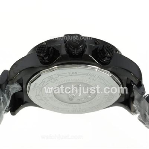Breitling Chrono Avenger Working Chronograph Full PVD with Blue Dial
