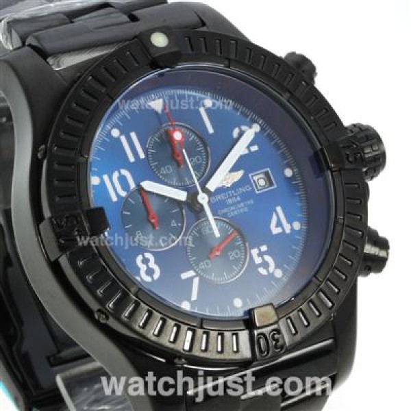 Breitling Chrono Avenger Working Chronograph Full PVD with Blue Dial