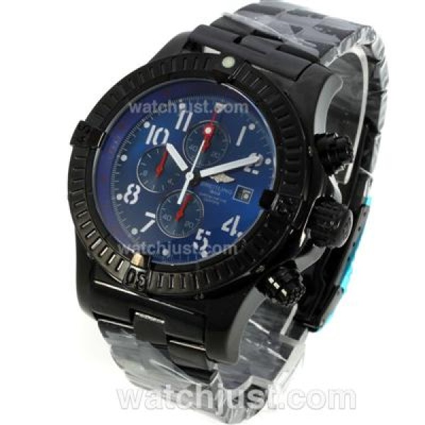 Breitling Chrono Avenger Working Chronograph Full PVD with Blue Dial