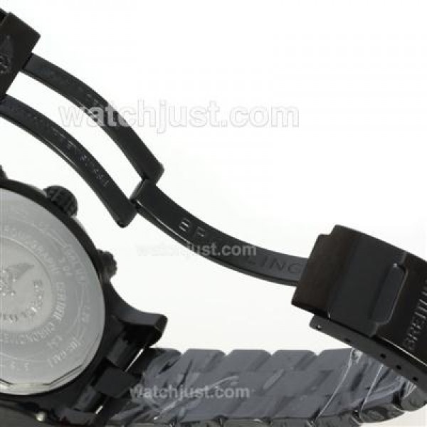 Breitling Chrono Avenger Working Chronograph Full PVD with White Dial