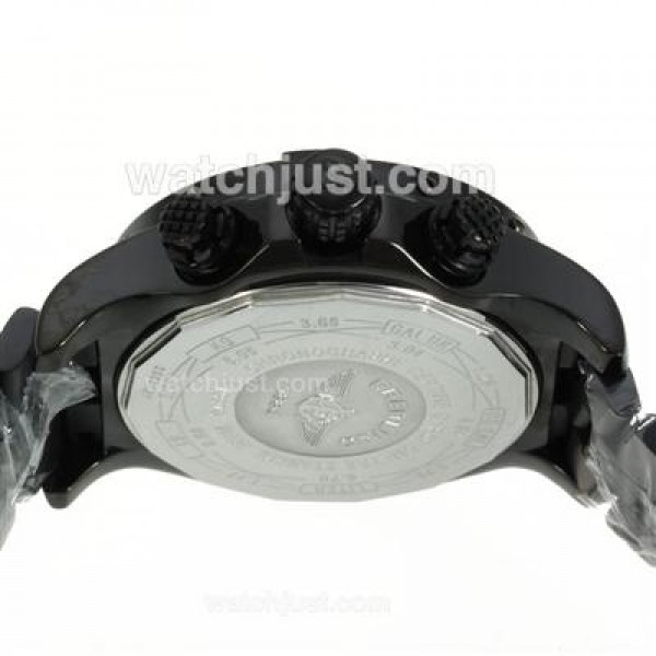 Breitling Chrono Avenger Working Chronograph Full PVD with White Dial