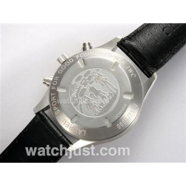 IWC Fliegeruhr Chronograph Swiss Valjoux 7750 Movement with White Dial
