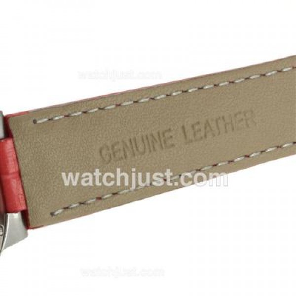 Cartier Ballon bleu de Cartier with MOP Dial-Pink Leather Strap-Sapphire Glass
