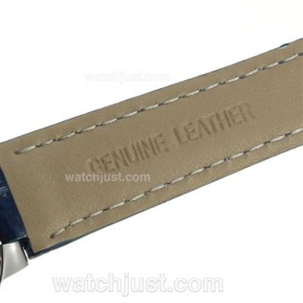 Cartier Ballon bleu de Cartier with MOP Dial-Blue Leather Strap-Sapphire Glass