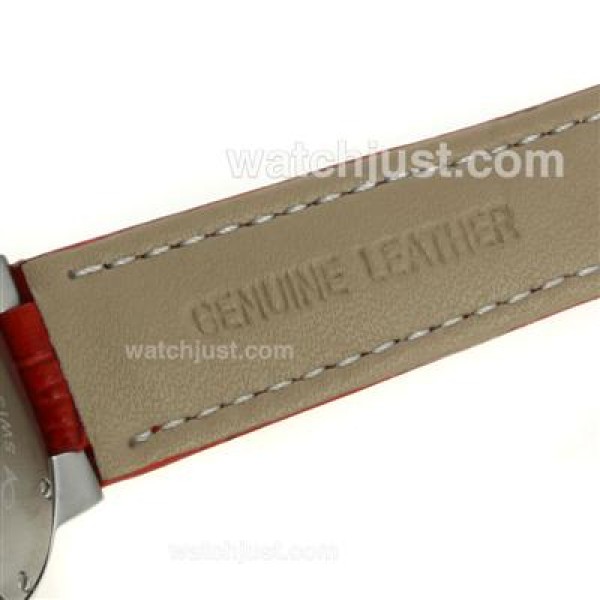 Cartier Ballon bleu de Cartier with MOP Dial-Red Leather Strap-Sapphire Glass