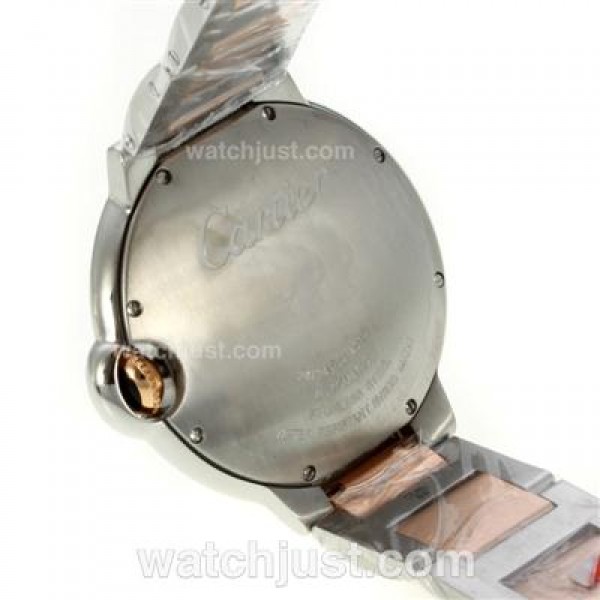 Cartier Ballon bleu de Cartier Two Tone Automatic with White Dial-Sapphire Glass