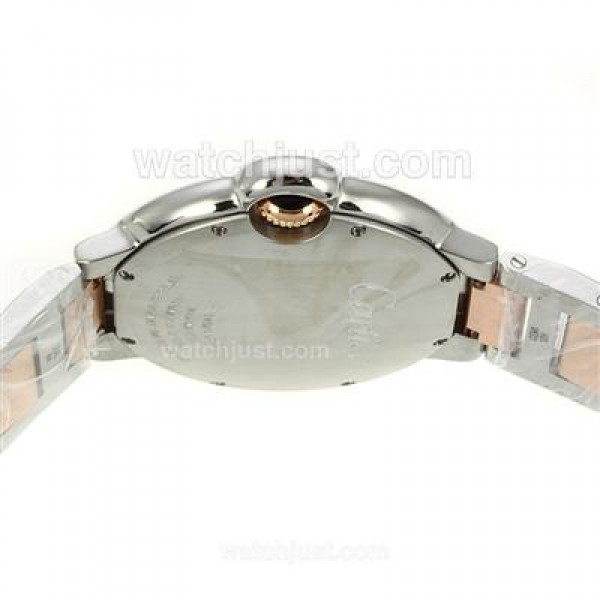 Cartier Ballon bleu de Cartier Two Tone Automatic with White Dial-Sapphire Glass