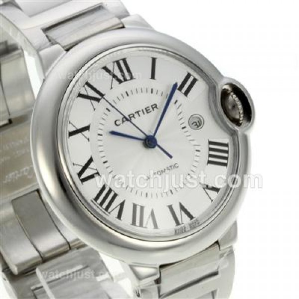Cartier Ballon bleu de Cartier Automatic with White Dial S/S-Sapphire Glass