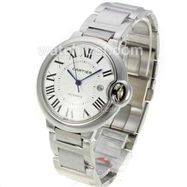 Cartier Ballon bleu de Cartier Automatic with White Dial S/S-Sapphire Glass