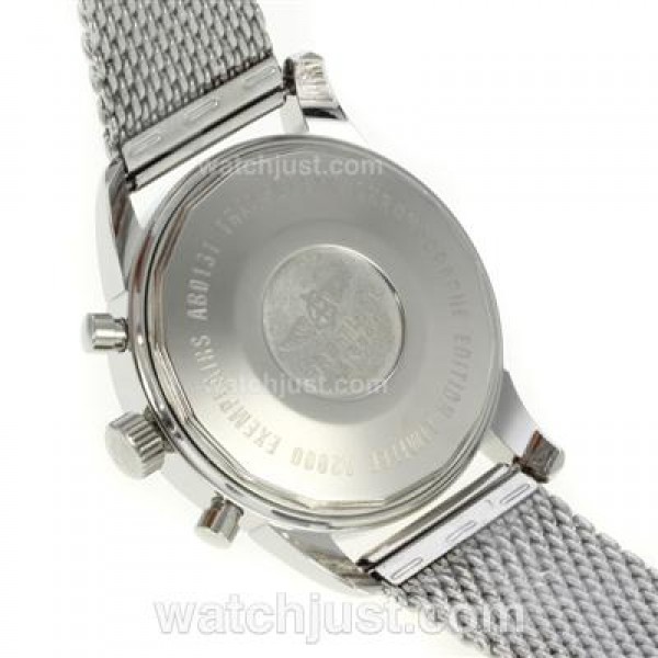 Breitling Transocean Working Chronograph with Beige Dial S/S
