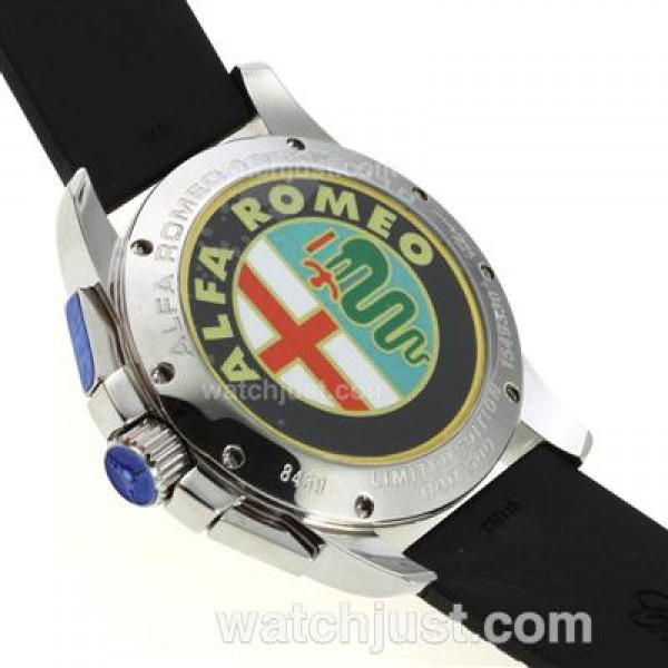 Chopard Gran Turismo XL Alfa Romeo Working Chronograph with White Dial-Rubber Strap