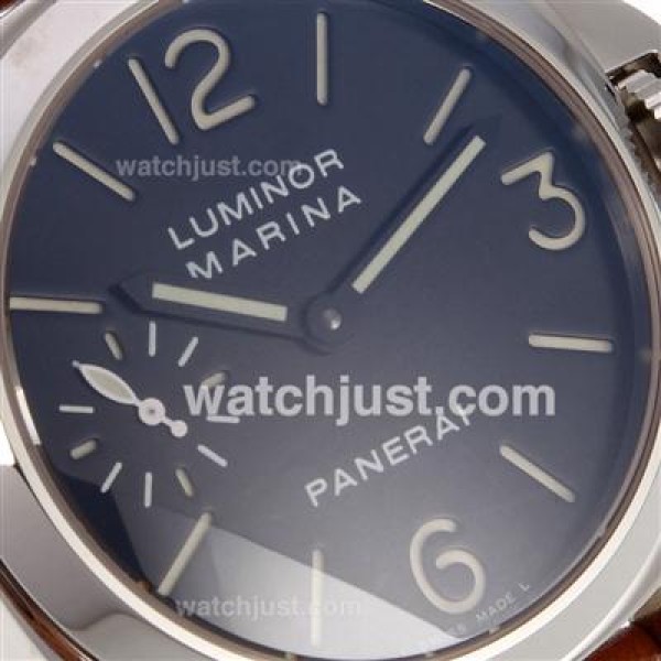 Panerai Luminor Marina Swiss ETA Unitas 6497 Movement Manual Winding with Black Dial