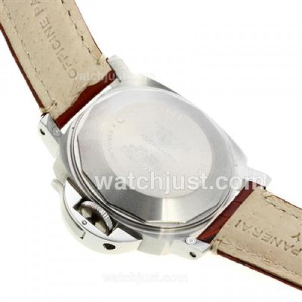 Panerai Luminor Marina Automatic with Black Dial-Leather Strap