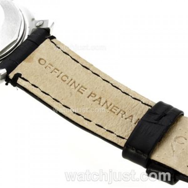 Panerai Luminor Marina Automatic with White Dial-Leather Strap
