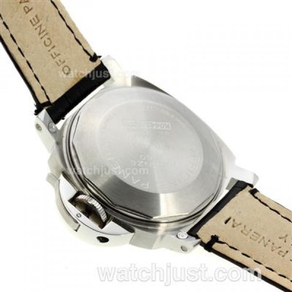 Panerai Luminor Marina Automatic with White Dial-Leather Strap