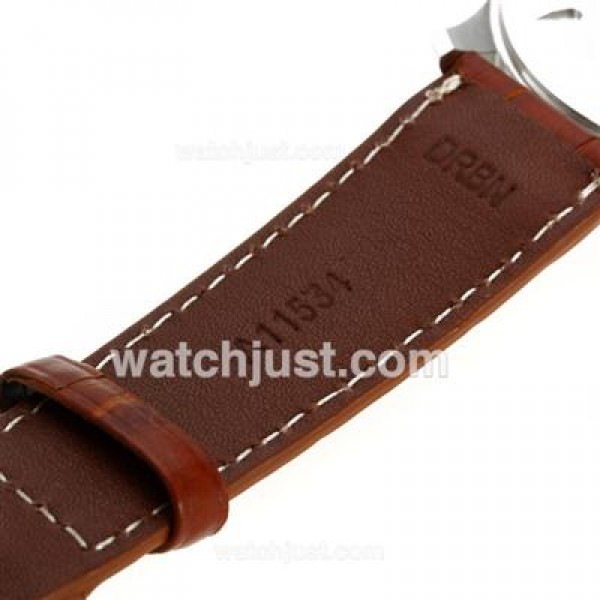 IWC Pilot Mark XVI Swiss ETA 2892 Movement with Black Dial-Brown Leather Strap