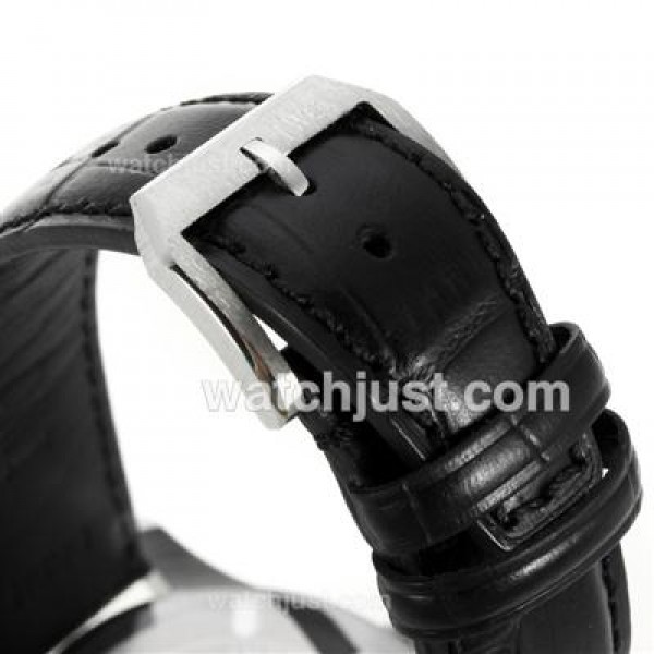 IWC Pilot Mark XVI Swiss ETA 2892 Movement with Black Dial-Leather Strap