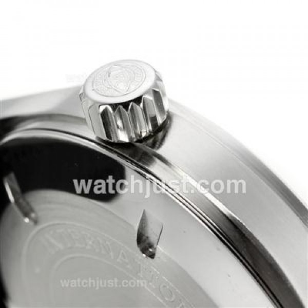 IWC Pilot Mark XVI Swiss ETA 2892 Movement with Black Dial-Leather Strap