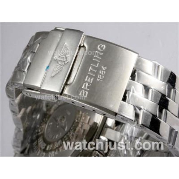 Breitling Chronomat Evolution Chronograph Swiss Valjoux 7750 Movement with Blue Dial