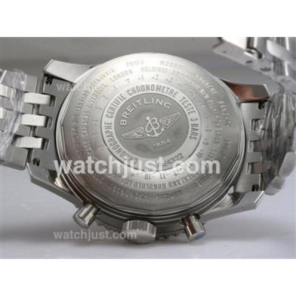 Breitling Navitimer World Chronograph Swiss Valjoux 7750 Movement with Black Dial
