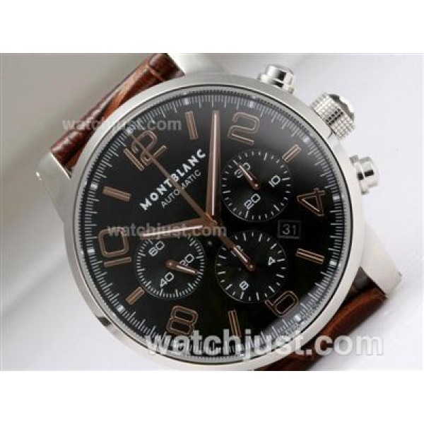 Montblanc Time Walker Chronograph Swiss Valjoux 7750 Movement with Black Dial