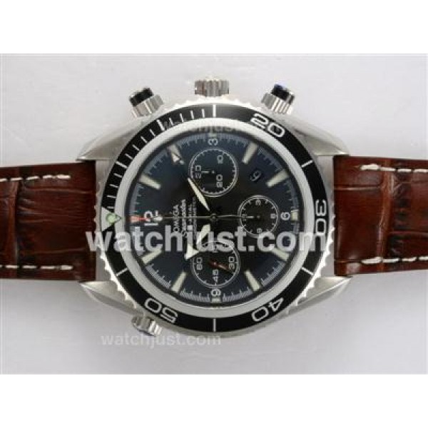 UK Best Quality Replica Omega Seamaster Planet Ocean With Black Dials For Men