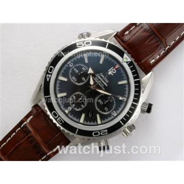 UK Best Quality Replica Omega Seamaster Planet Ocean With Black Dials For Men