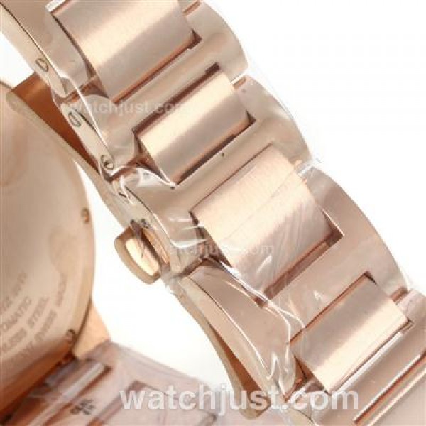 Cartier Ballon bleu de Cartier Automatic Full Rose Gold with White Dial-Sapphire Glass