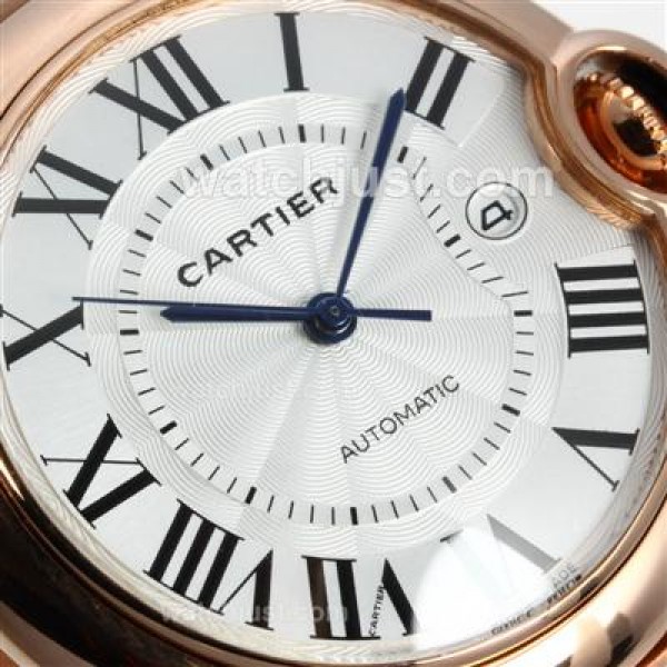 Cartier Ballon bleu de Cartier Automatic Full Rose Gold with White Dial-Sapphire Glass