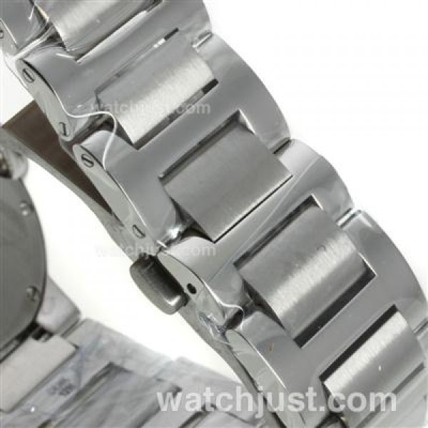 Cartier Ballon bleu de Cartier with White Dial S/S-Sapphire Glass-Medium Size