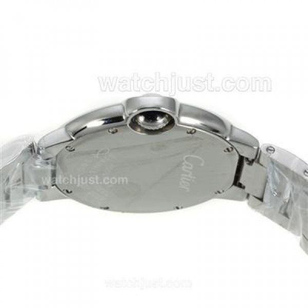 Cartier Ballon bleu de Cartier with White Dial S/S-Sapphire Glass-Medium Size