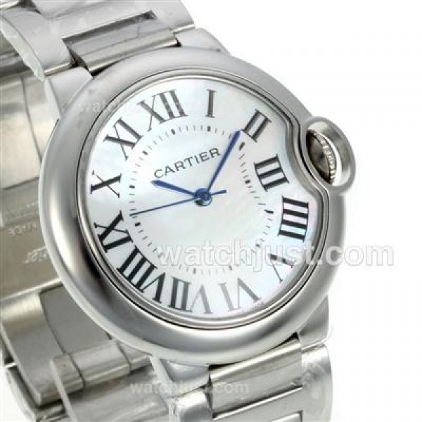 Cartier Ballon bleu de Cartier with MOP Dial S/S-Sapphire Glass-Medium Size