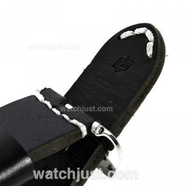 Panerai Luminor Swiss ETA Unitas 6497 Movement Number Markers with White Dial-Leather Strap