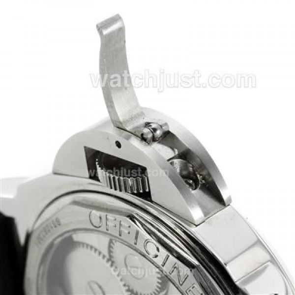 Panerai Luminor Swiss ETA Unitas 6497 Movement Number Markers with White Dial-Leather Strap
