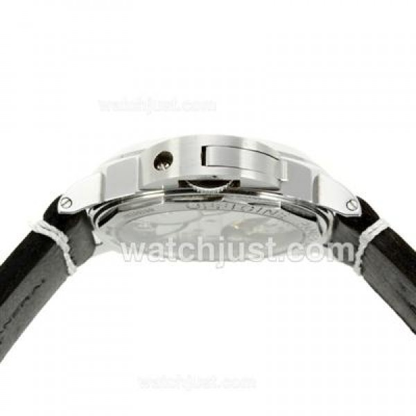 Panerai Luminor Swiss ETA Unitas 6497 Movement Number Markers with White Dial-Leather Strap