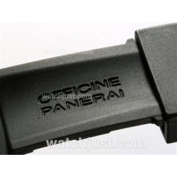 Panerai Luminor Marina Pam 005 Logo Unitas 6497 Movement Manual Winding Black Dial with Rubber Strap
