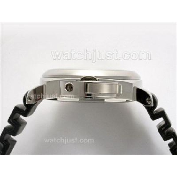 Panerai Luminor Marina Pam 005 Logo Unitas 6497 Movement Manual Winding Black Dial with Rubber Strap