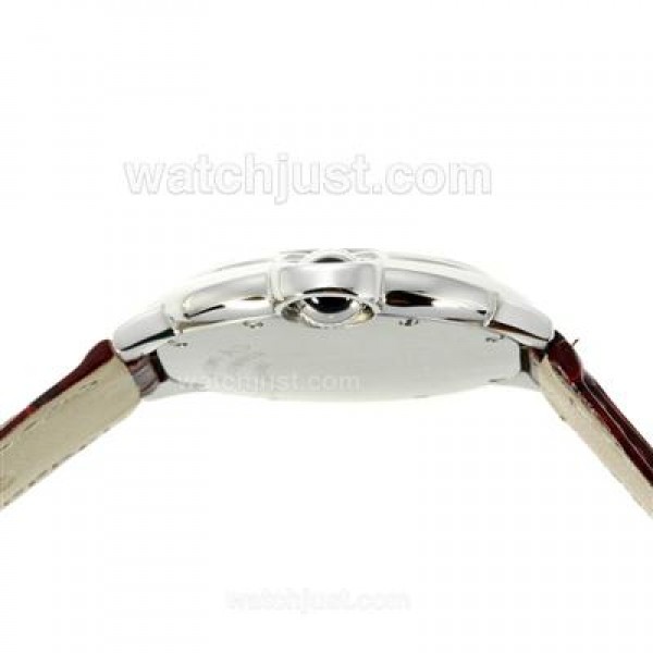 Cartier Ballon bleu de Cartier with MOP Dial-Brown Leather Strap-Medium Size
