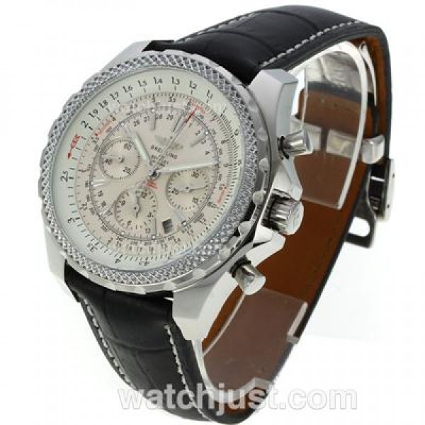 Breitling for Bentley Motors Automatic with White Dial-Same Structure As 7750 Version
